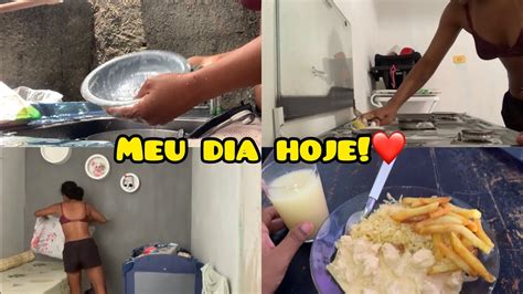 MEU DIA HOJE FIZ ALMOÇO rotina YouTube