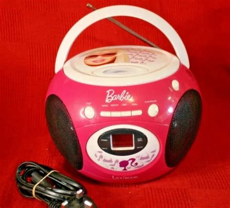 Barbie Pink Boombox Cd Radio Player Aux In Socket Lexibook Mini Ghetto