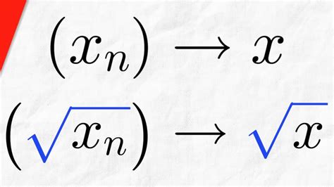 Proof For Square Root Of Convergent Sequence Real Analysis Exercises