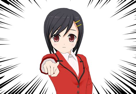 Clipart Brunette Anime Girl