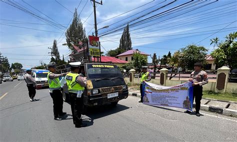 Sat Lantas Polres Dairi Sosialisasikan Target Operasi Keselamatan Toba