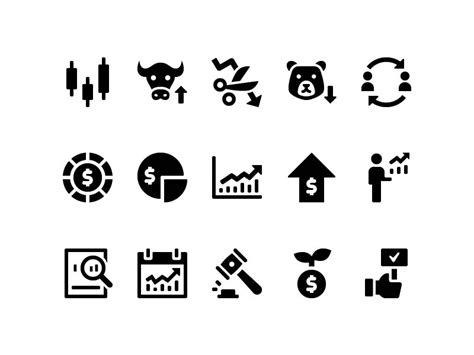 Stock Market Icons by Ayub Irawan on Dribbble