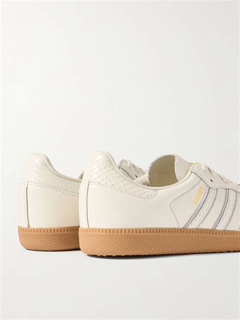 Adidas Originals Samba Og Suede Trimmed Snake Effect Leather Sneakers