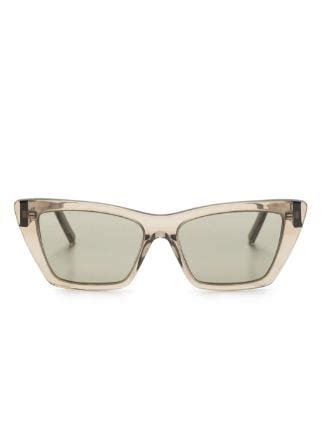 Saint Laurent Eyewear SL 276 MICA Cat Eye Sunglasses Brown FARFETCH