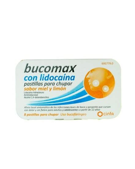 BUCOMAX LIDOCAINA 24 PASTILLAS CHUPAR MIEL LIMON Farmacia Ortopedia