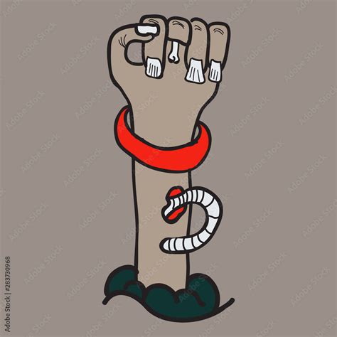 Cartoon zombie hand. Vector clip art illustration . Stock Vector ...