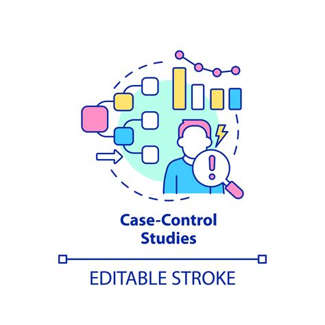 icono del concepto de estudios de casos y controles análisis de