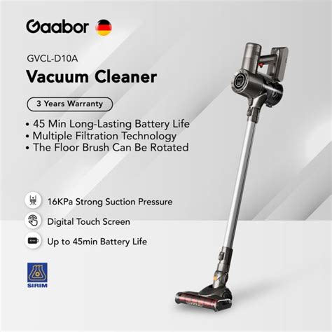 Gaabor Gvcl D A Pa Hepa Filtration Vacuum Cleaner Cordless