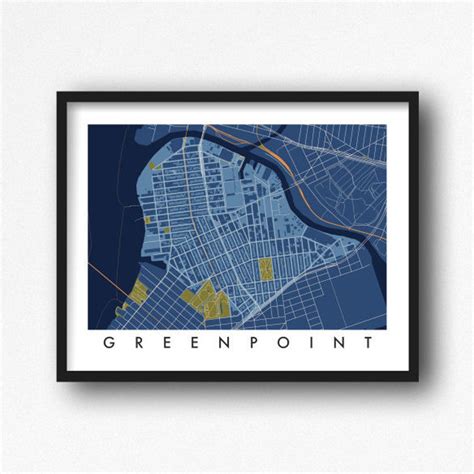 Greenpoint Brooklyn NYC Map Print / Unframed Paper Print - Etsy