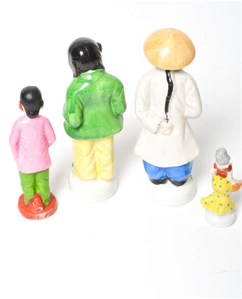 Mid Century Japanese Ceramic Figurines Ebth