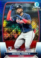 Michael Harris II 2023 Bowman Mega Box 76 Chrome Navy Mojo Refractor