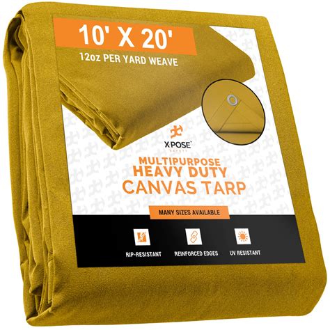 Xpose Safety Canvas Tarp Tan X Duck Canvas Heavy Duty Oz