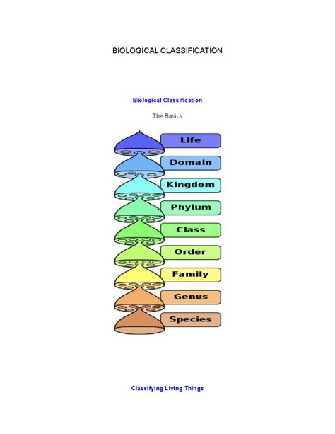 General Biology Notes 4 Biological Classification - BIOLOGICAL CLASSIFICATION Biological - Studocu