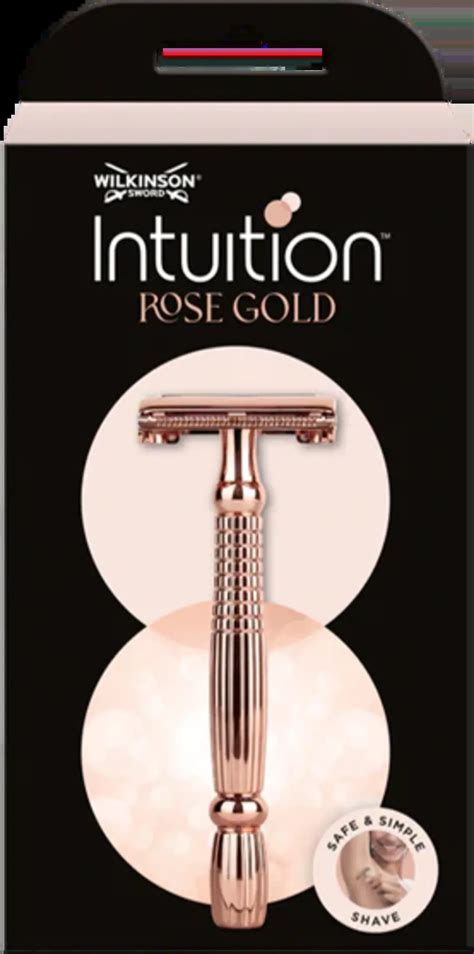 Wilkinson Sword Intuition Rose Gold Safety Razor With 10 Blades Oh