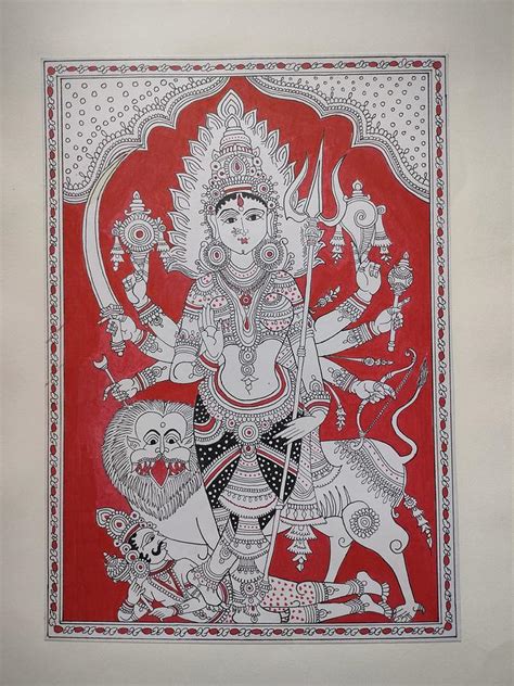 Maa Durga Drawing By Jyoti Shekhawat Fine Art America