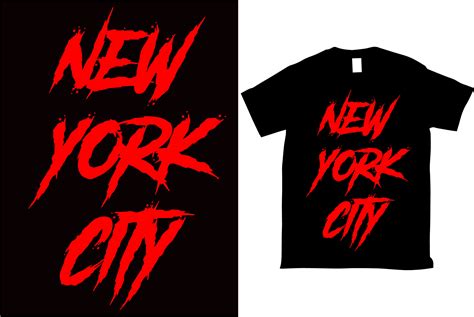 New York City Typography Tshirt Design Graphic By Emuchy1999 · Creative