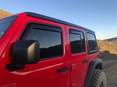 In Channel Rain Guards For Jeep Wrangler Jl 2018 2022 Full Etsy