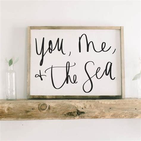 You Me And The Sea Rectangle Framed Wood Sign I Mean Wood