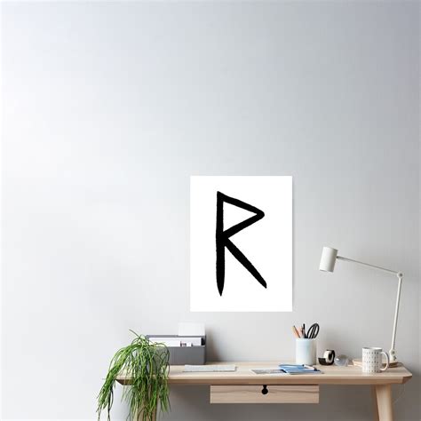 Raidho Rune Poster For Sale By Lysakarell Redbubble