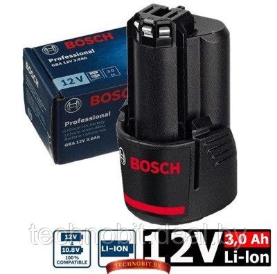 Аккумулятор Bosch GBA 12V 3 0Ah Li ion 1600A00X79 ID 162641284