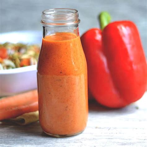 Roasted Red Pepper Vinaigrette Wholesomelicious