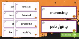 Halloween Adjectives Word Mat Halloween Word Mat Adjectives English