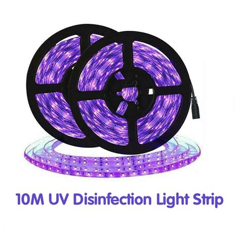 M Led Uv Tira De Luz Ultravioleta Flex Vel Roxo Ft Blacklight