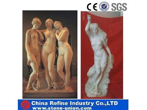 Sexy Lady Marble Nude Sculpture Women Statue Human Carving