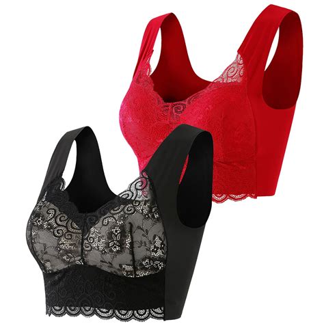 Moxiu Plus Size Bras For Women Full Coverage Lace Sexy Bra Push Up No