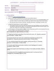 Comprehensive Guide Job Analysis Questionnaire Template For Course Hero