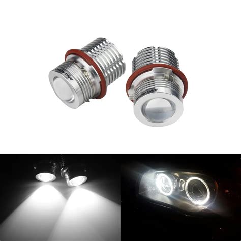 ANGRONG 90W LED Angel Eye Halo Light Bulb White CA291 For BMW E39 E60