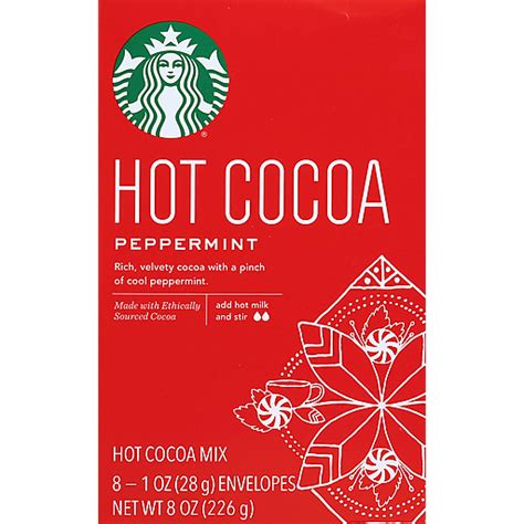 Starbucks Peppermint Hot Cocoa Mix 8 1 Oz Envelopes Hot Cocoa Foodtown