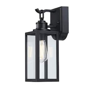 C Cattleya 1 Light Black Finish Metal And Brass Motion Sensing Dusk To