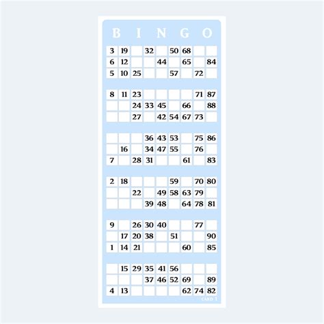 Bingo Cards Printable Uk Style 1 To 90 Bingo Cards Downloadable