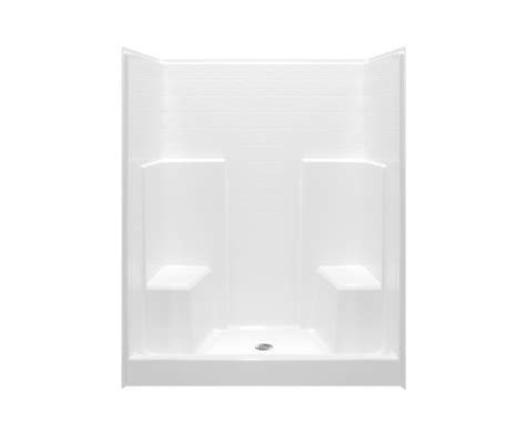 G Sh S Tile X Acrylx Alcove One Piece Shower With Center