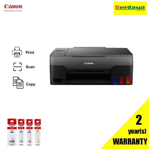 Canon Pixma G Easy Refillable Ink Tank All In One Printer Berdaya