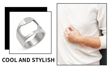 Greatstyler Bottle Opener Rings For Men 3pcs Beer Opener