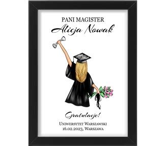 Plakat Dla Pani Magister Licencjat In Ynier