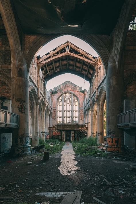 A Tranquil Sunset At The Abandoned City Methodist Church Gary Indiana [oc] [4016x6016