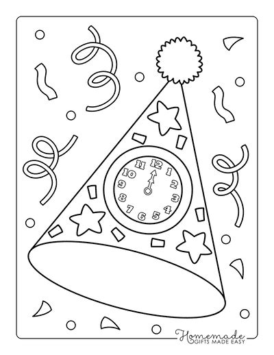 New Year Baby Coloring Pages