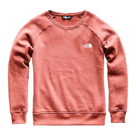 The North Face Women S Slammin Fleece Crew In Faded Rose Heather And Tnf White Country Club Prep