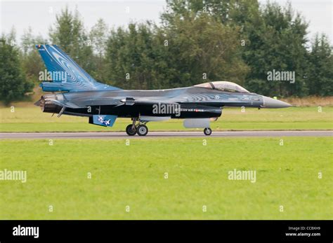 Blue Belgian F 16 Stock Photo Alamy