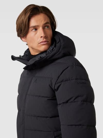 Sch Ffel Steppjacke Mit Label Stitching Modell Eastcliff Black