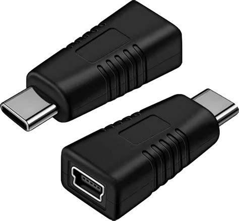 Mtueranc Usb C Male To Mini Usb Female Adapter 2 Pack Suitable For In Car Dashcam