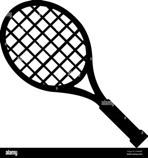 Vector Illustration Of Tennis Racket Silhouette Stock Vector Image