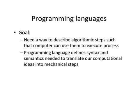 Lecture2 1 Types Of Programming Languages Ppt