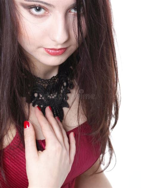 Beautiful Brunette Woman Long Hair Stock Image Image Of Female