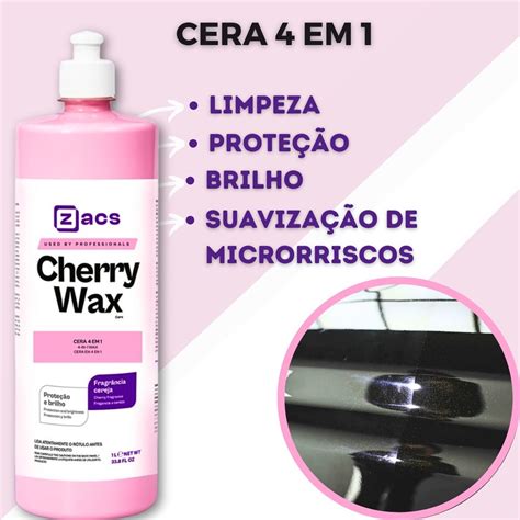 Cera Limpadora Cherry Wax L Zacs Brilho Prote O Automotiva