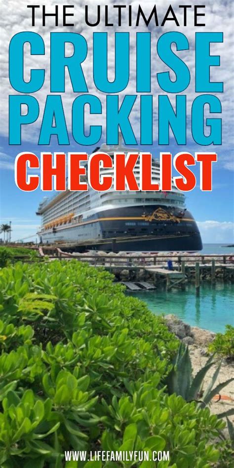 Ultimate Cruise Packing Checklist Plus Cruise Itinerary Planner Printable