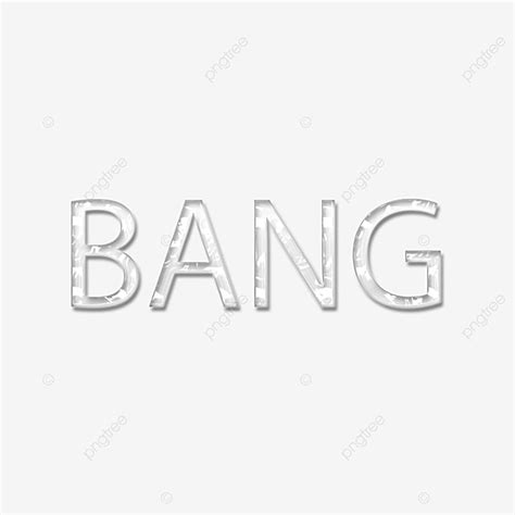 White Bang Font Glossy 3d Text Effect Mottled Stereoscopic Luster